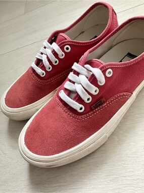 Vans Authentic Pro Trainers Sneakers Canvas Suede Leather in Red M6.5/W8